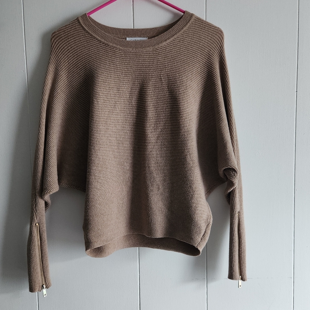 Carmen Marc Valvo Taupe Women's Sweater
